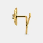 0.1 Carat Round White Diamond Solitaire Nose Pin – The Delicate Flora