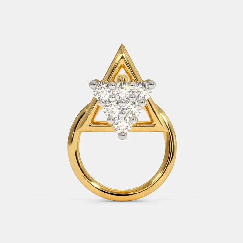 0.1 Carat Round White Diamond Solitaire Nose Pin – The Timeless Gamini