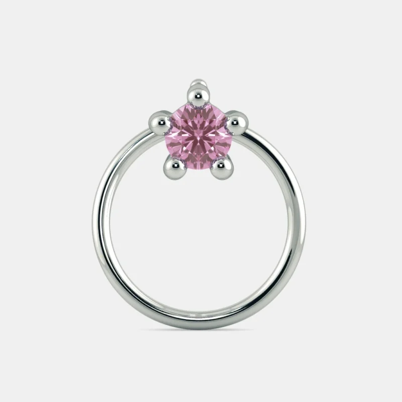 Blossom Luxe 0.25 Carat Round White Solitaire Nose Pin