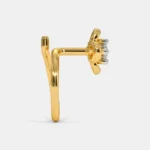 Elysian Halo 0.1 Carat Round White Halo Nose Pin