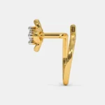 Elysian Halo 0.1 Carat Round White Halo Nose Pin