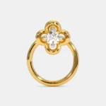 Elysian Halo 0.1 Carat Round White Halo Nose Pin