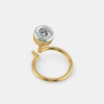 Eternal Calla 0.1 Carat Round White Solitaire Nose Pin