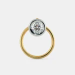 Eternal Calla 0.1 Carat Round White Solitaire Nose Pin