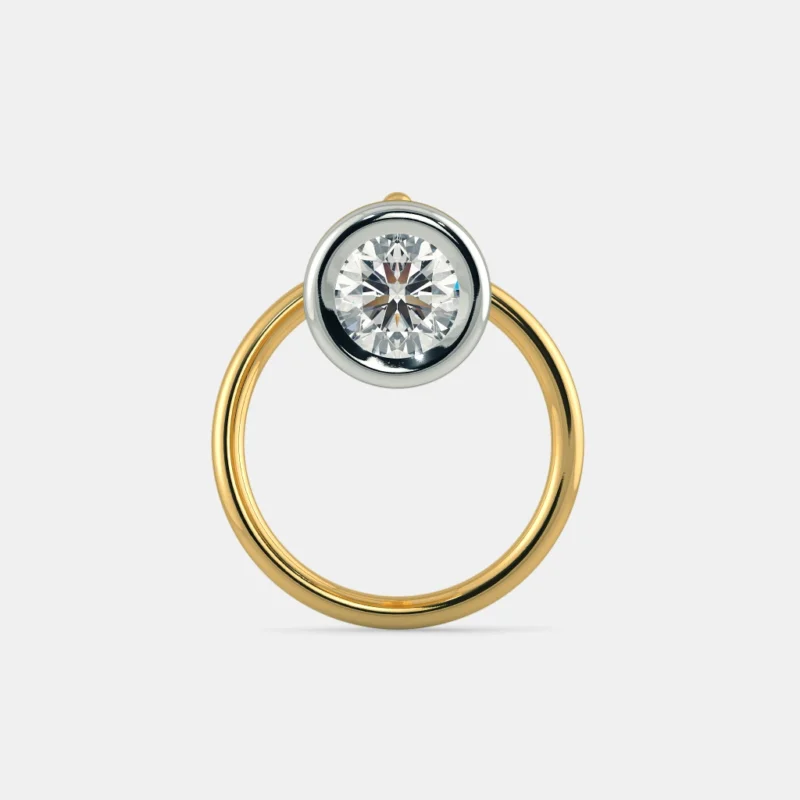 Eternal Calla 0.1 Carat Round White Solitaire Nose Pin