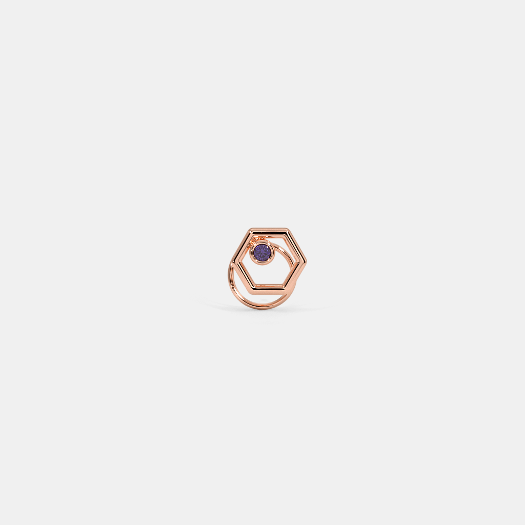 Jamiti Sparkle 0.25 ct Round White Diamond Solitaire Nose Pin