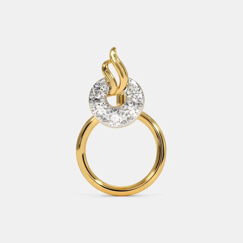 Kiki Spark 0.1 Carat Round White Diamond Solitaire Nose Pin