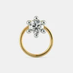 Lobelia Radiance 0.1 Carat Round White Diamond Solitaire Nose Pin