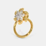 Nira Luxe 0.1 Carat Round White Solitaire Nose Pin