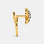 Nira Luxe 0.1 Carat Round White Solitaire Nose Pin