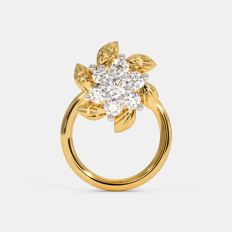 Nira Luxe 0.1 Carat Round White Solitaire Nose Pin