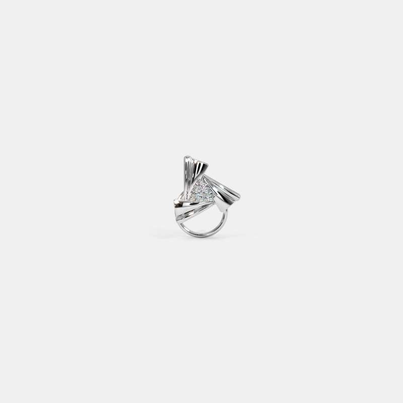 Roca Luxe 0.1 ct Round White Diamond Solitaire Nose Pin