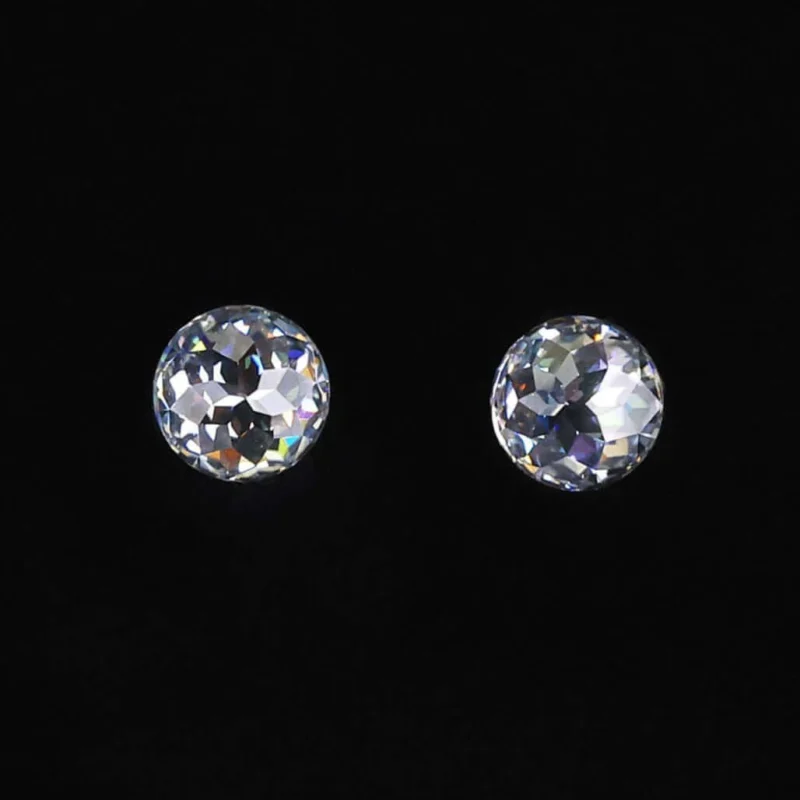 Rose cut Round - White (DEF) - Moissanite Stone – View 1