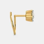 Round White Diamond Solitaire Nose Pin – The Vibrant Mimosa