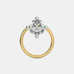 Round White Diamond Solitaire Nose Pin – The Vibrant Mimosa