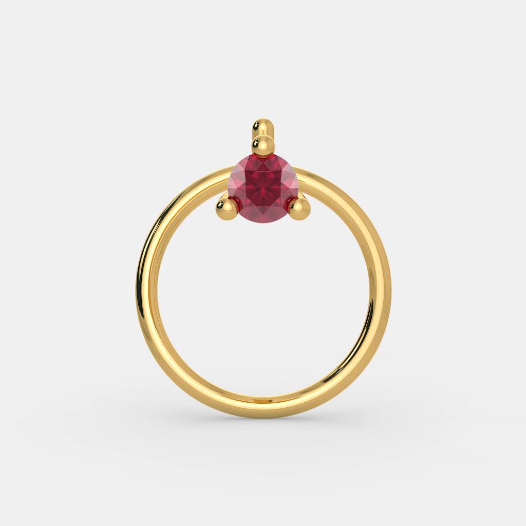 Tansy Glow 0.25 Carat Round White Diamond Solitaire Nose Pin