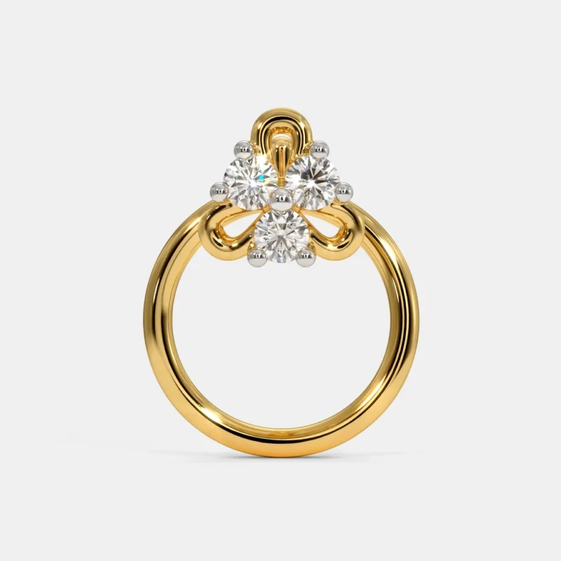 The Aurelia Shimmer 0.1 Carat Round White Diamond Nose Pin