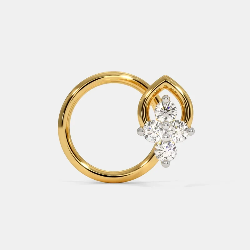 The Celestine Halo Nose Pin Online | Primira Luxury