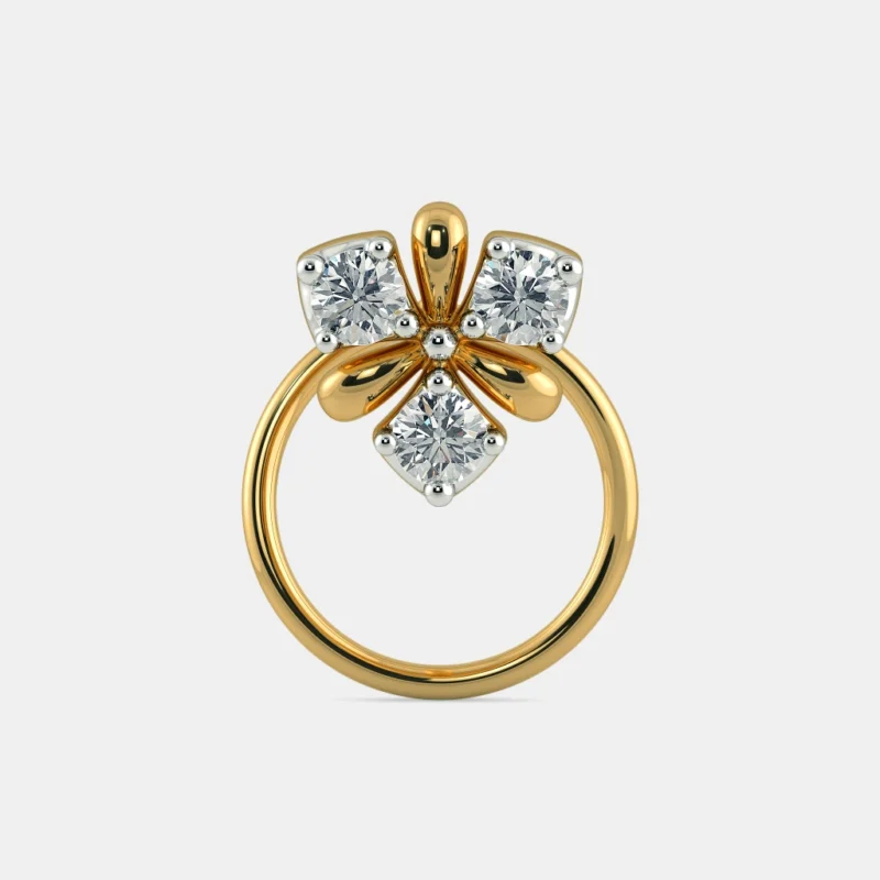 The Fuchsia Sparkle Diamond Nose Pin Online | Primira Luxury