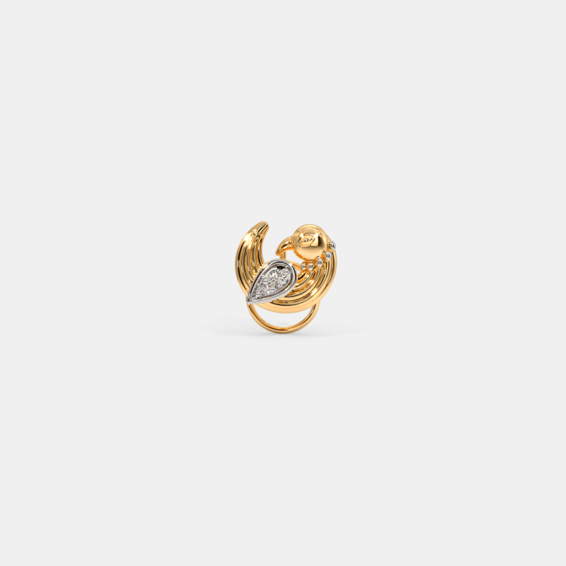 The Graceful Paonne Nose Pin Online | Primira Luxury