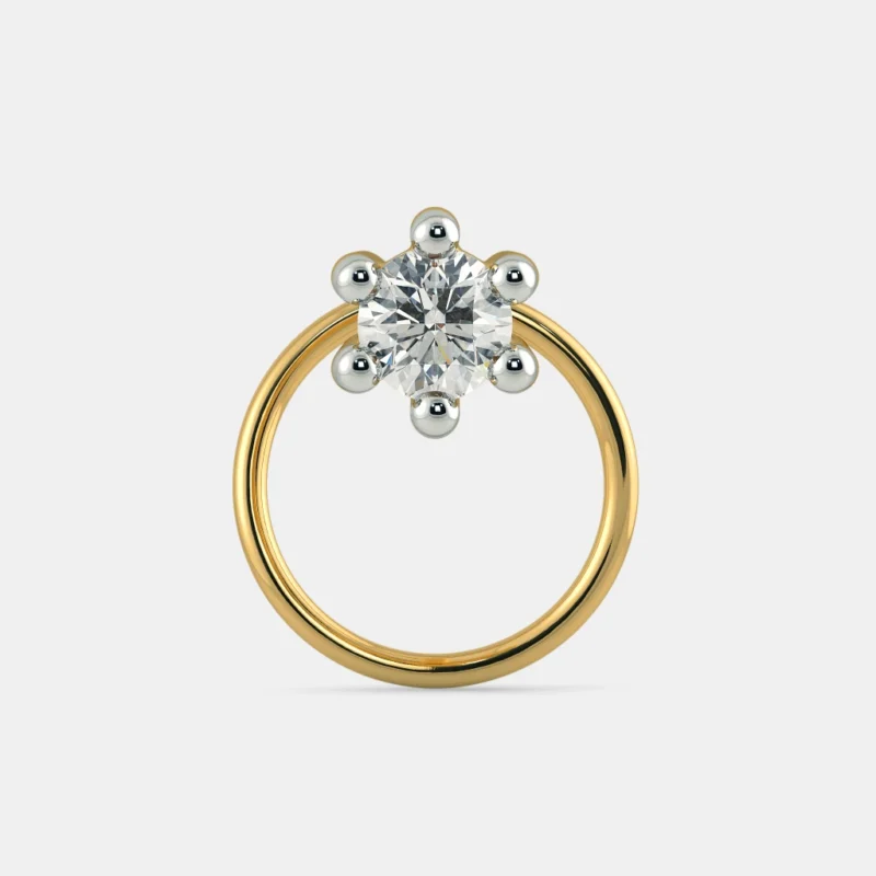 The Hyacinth Grace Diamond Nose Pin Online | Primira Luxury