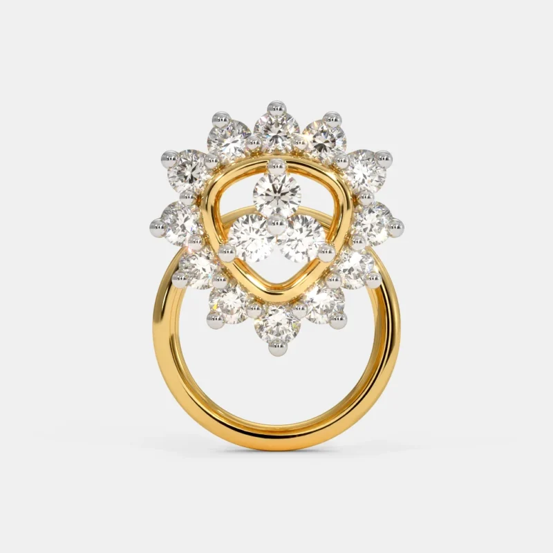 The Nova Shine 0.25 Carat Round White Diamond Nose Pin