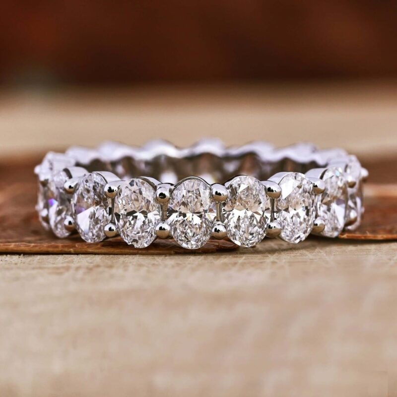 0.19 CT Elegant Oval Eternity Diamond Band – View 1