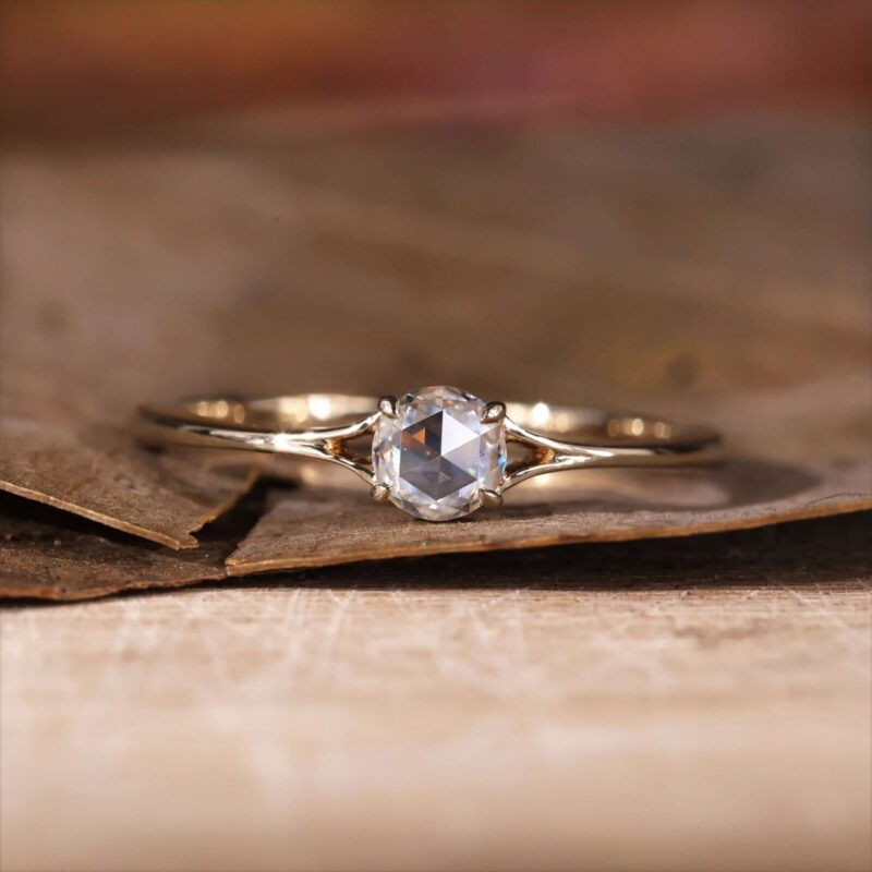 0.24 CT Blossom Rose Solitaire Ring – View 1