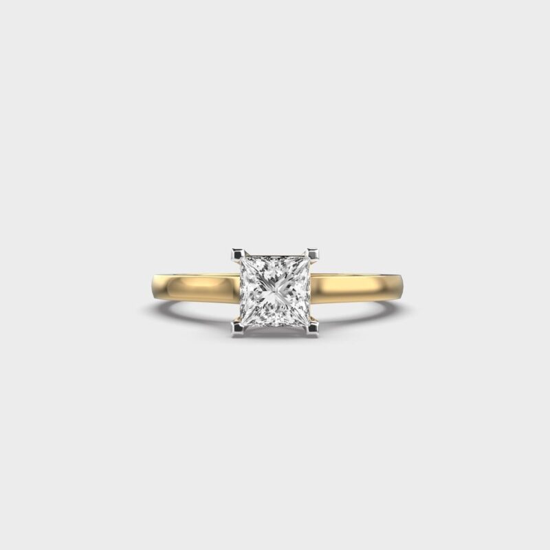 50 Cent Princess Sparkle Solitaire Diamond Ring – View 1