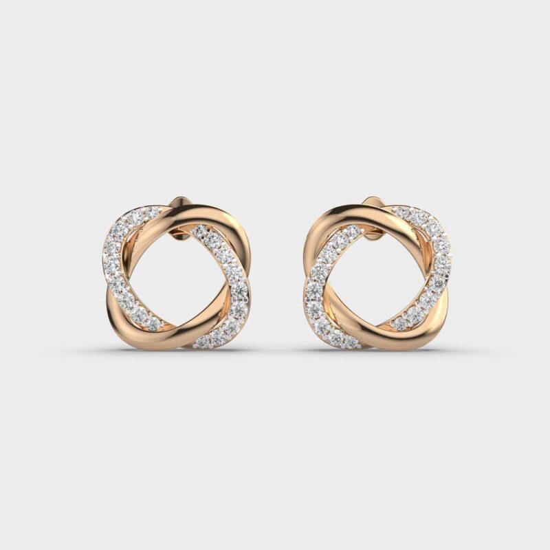 Harmony Loop Diamond Studs – View 1
