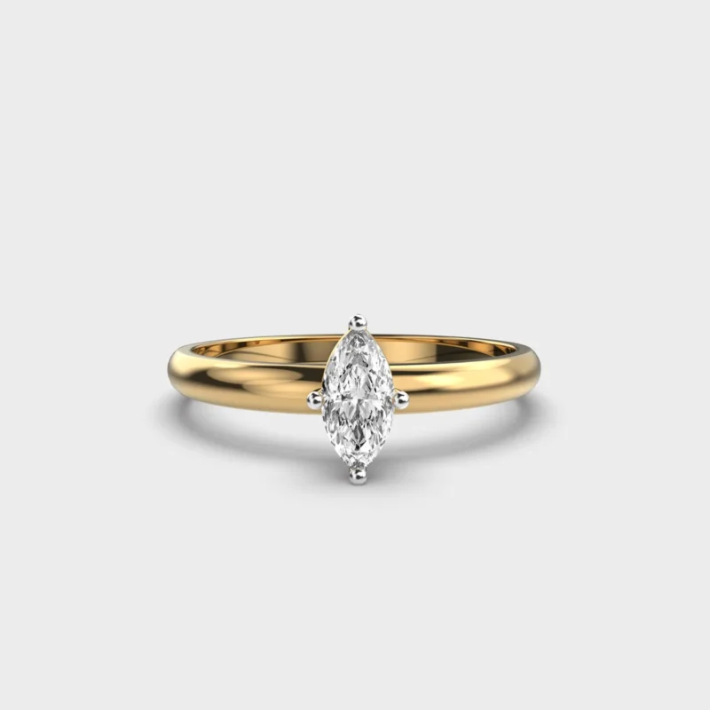 15 Cent Elara Marquise Solitaire Ring – View 1