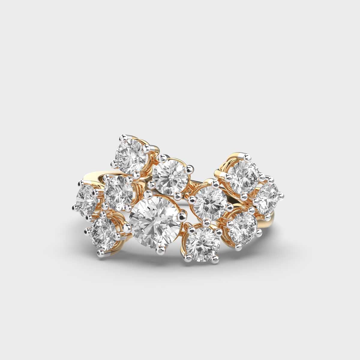 Triad of Elegance Emerald Ring – View 1