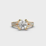 1 Carat Enchanted Branch 1.5 Carat Round White Solitaire 1 Carat Enchanted Branch Solitaire Ring – View 1