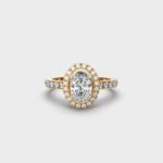 70 Cent Eternal Oval Halo Diamond Ring – View 1