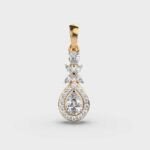 1 Carat Pear White Diamond Solitaire Pendant – Pear Essence Pear Essence Drop Pendant – View 1