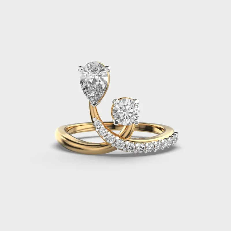 Harmony Pear Solitaire Ring – View 1