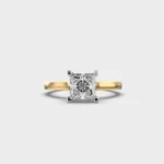 1 Carat  Princess Radiance Solitaire Ring – View 1
