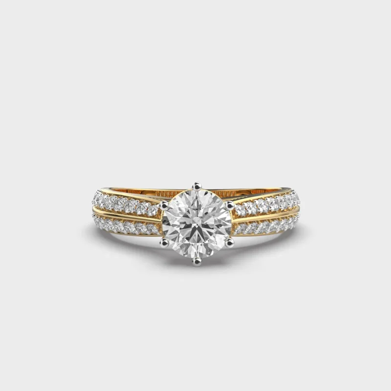 50 Cent Lustre Eternity Solitaire Ring – View 1