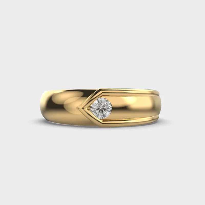 10 Cent Modern Vanguard Diamond Band – View 1