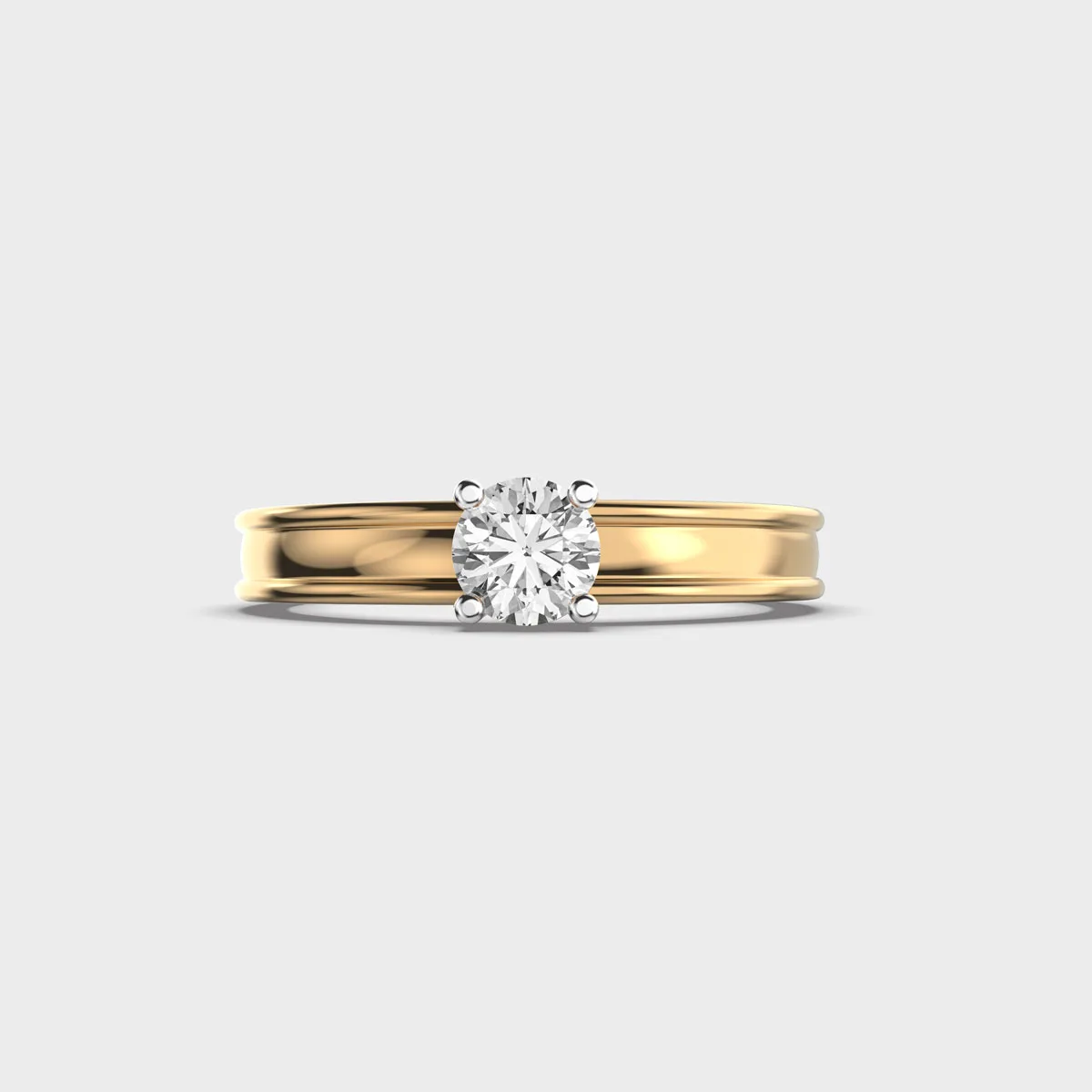 15 Cent Linear Grace Diamond Ring – View 1
