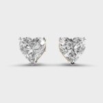 2 Carat Radiant Heart White Diamond Solitaire Earrings 2 Carat Radiant Heart Solitaire Studs – View 1