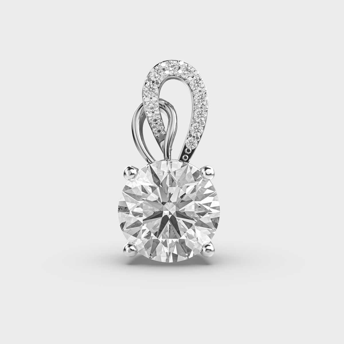 2 Carat Celestial Spark Solitaire Pendant – View 1