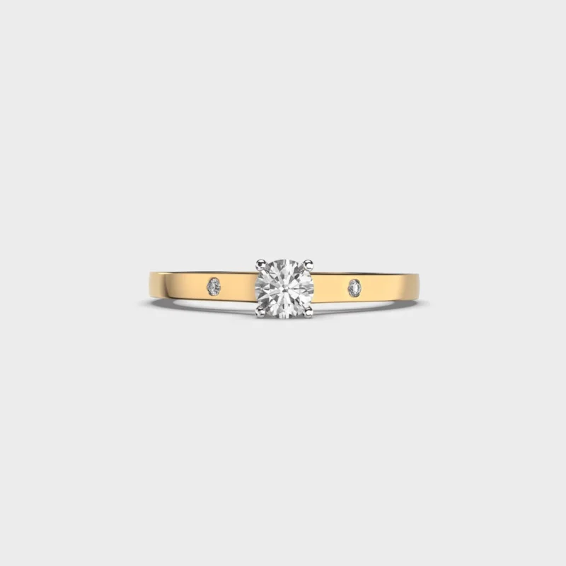 20 Cent Classic Spark Solitaire Ring – View 1