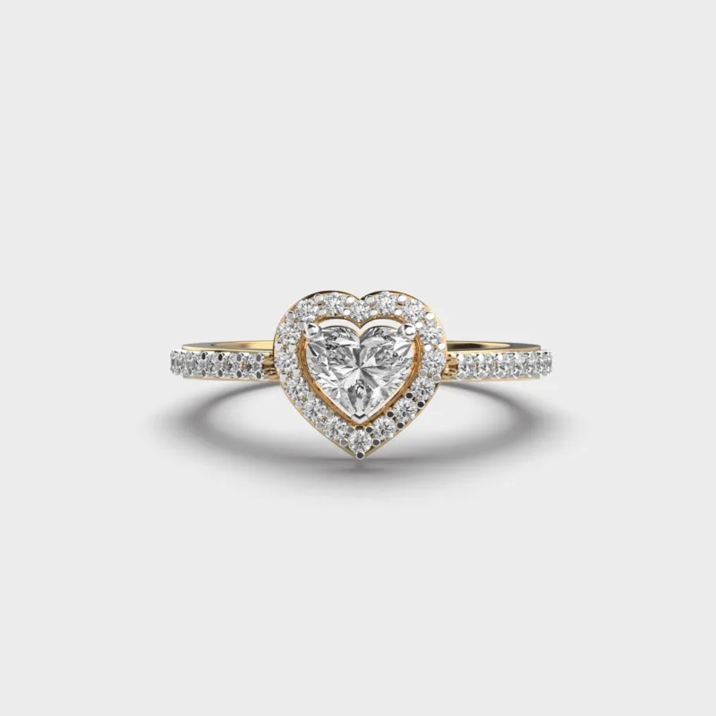 30 Cent Eternal Heart Diamond Ring – View 1