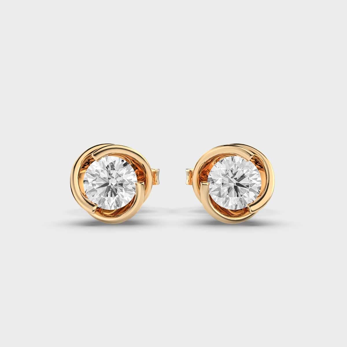 30 Cent Petite Bloom Diamond Studs – View 1