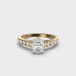40 Cent Oval Brilliance: 1 Carat Oval White Diamond Solitaire Ring 40 Cent Oval Brilliance Diamond Solitaire – View 1