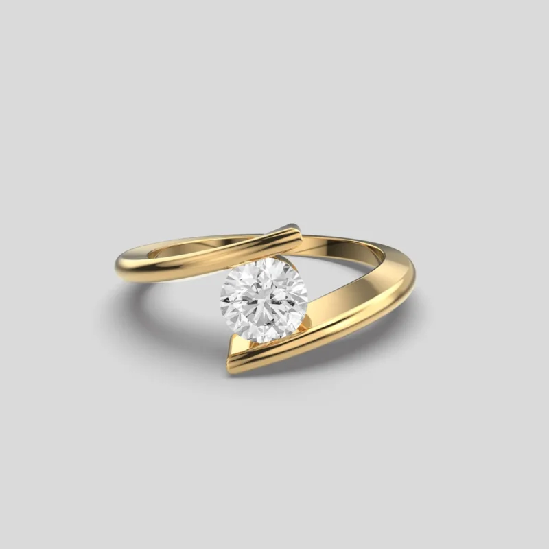 50 Cent Celestial Sparkle Solitaire Ring – View 1