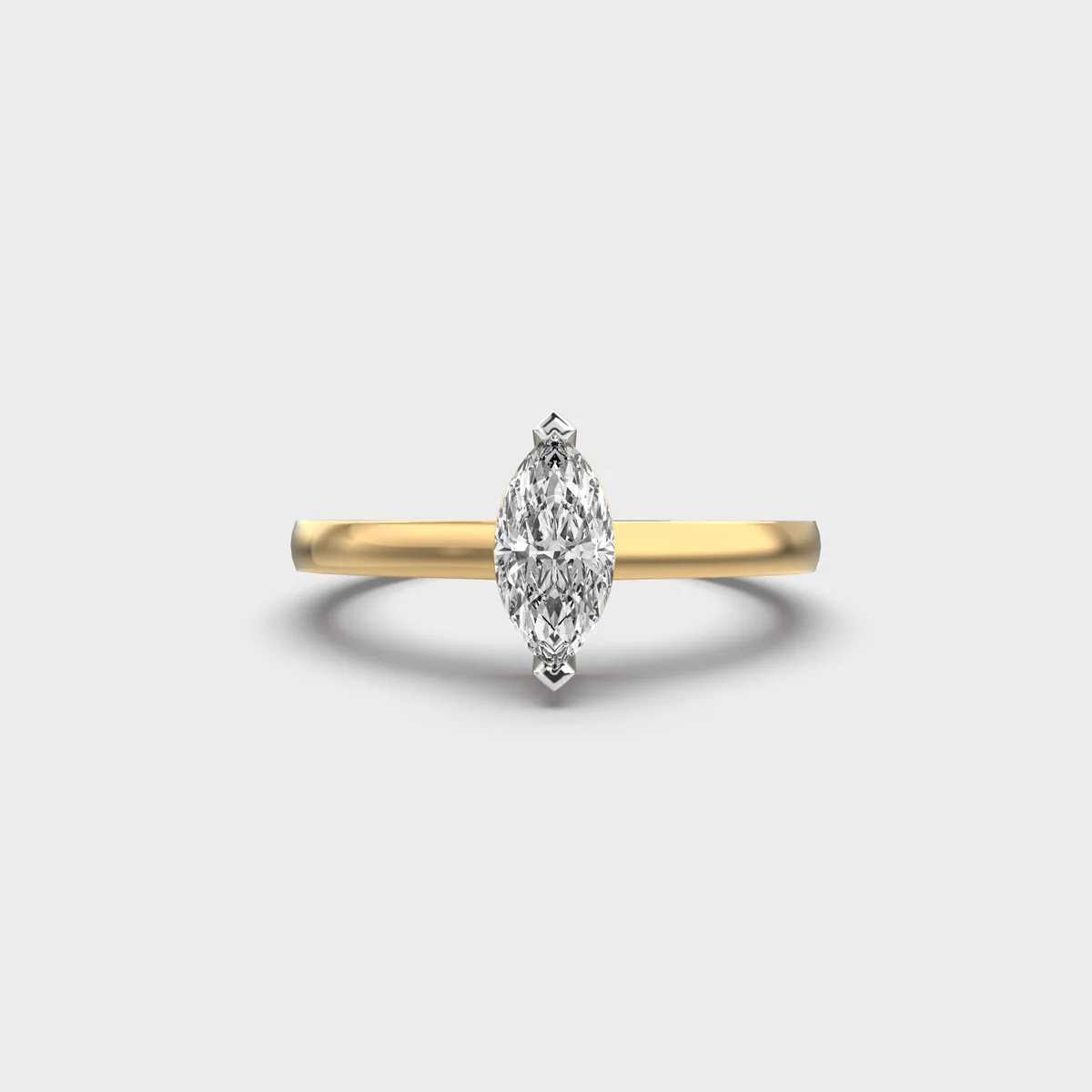 50 Cent Classic Marquise Diamond Solitaire – View 1