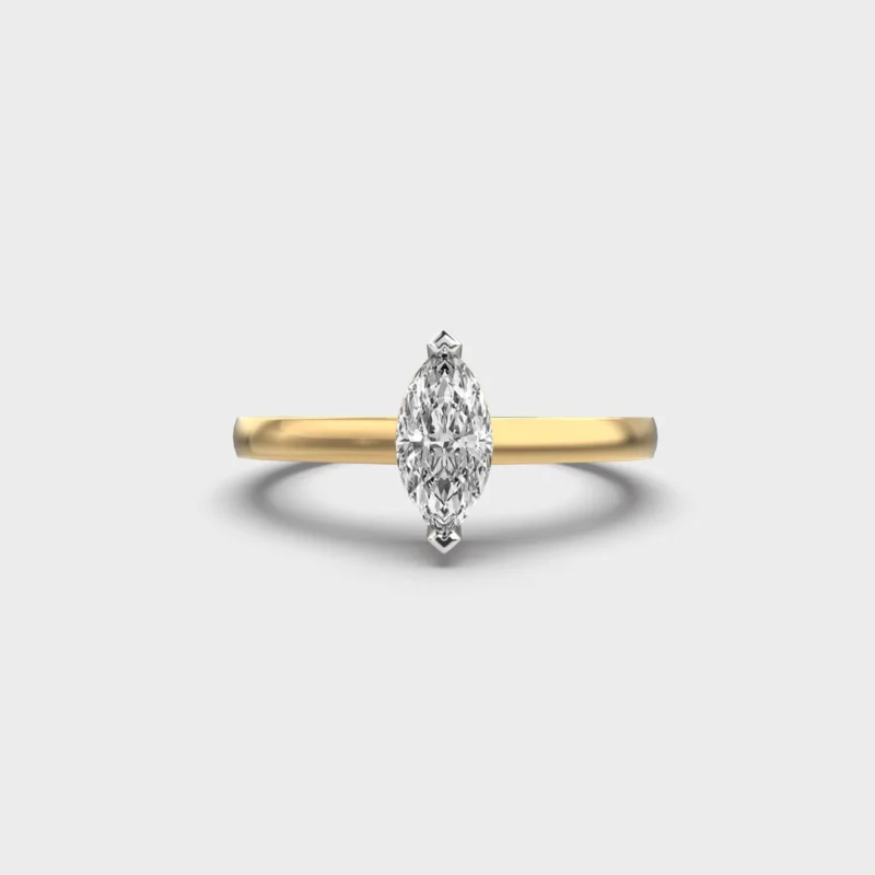 50 Cent Classic Marquise Diamond Solitaire – View 1