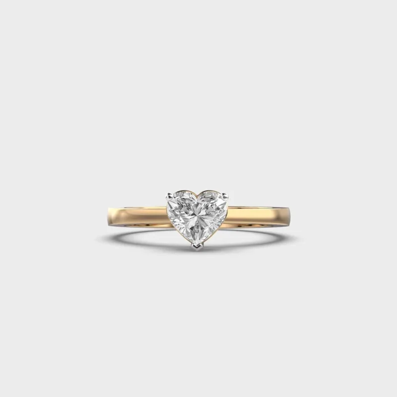 50 Cent Heartfelt Solitaire Diamond Ring – View 1